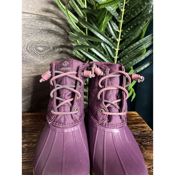 Sperry Women's Saltwater SeaCycled Nylon Duck Boots in Purple. Size 7. NWT! - Picture 7 of 14